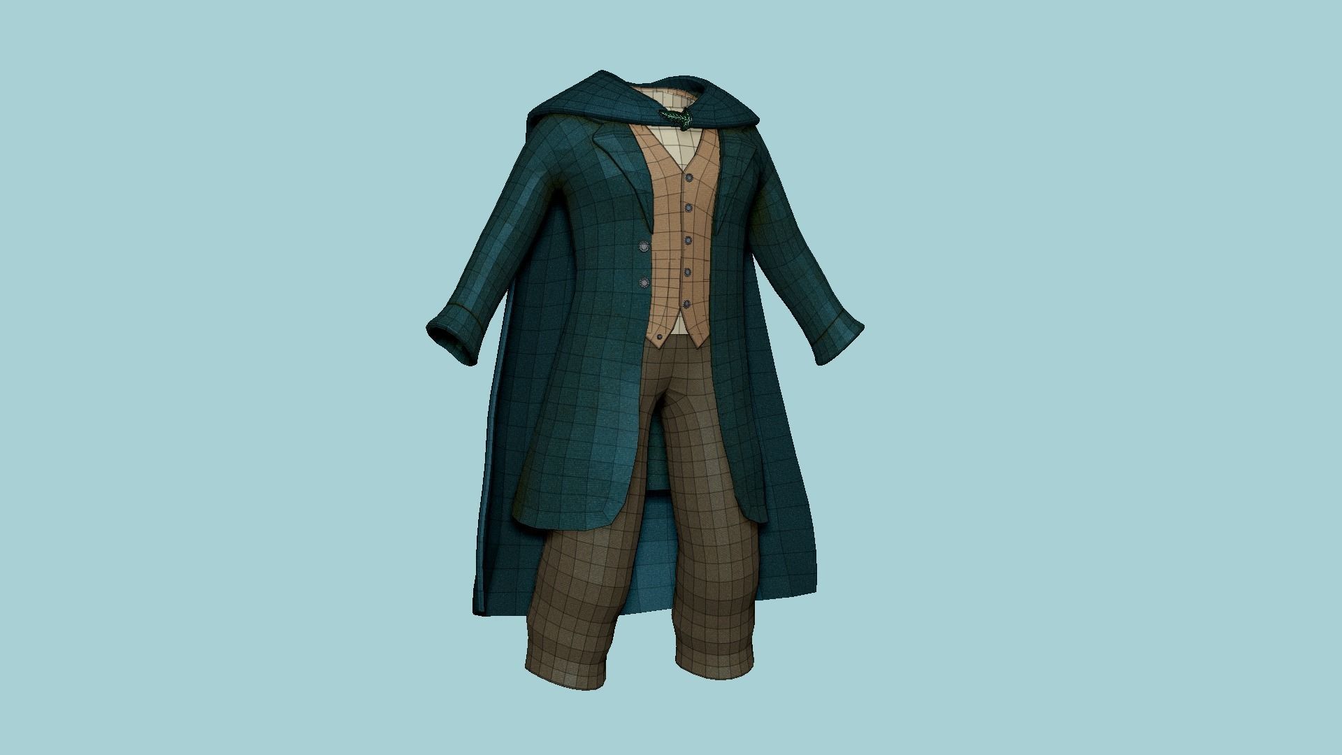 06 Hobbit Outfit Colors - Character Design Fashion 3D Model Collection_47