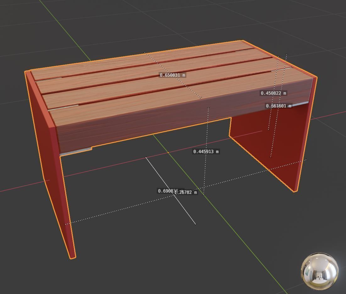 All Type 8 Park Benches 3D Model Collection_70