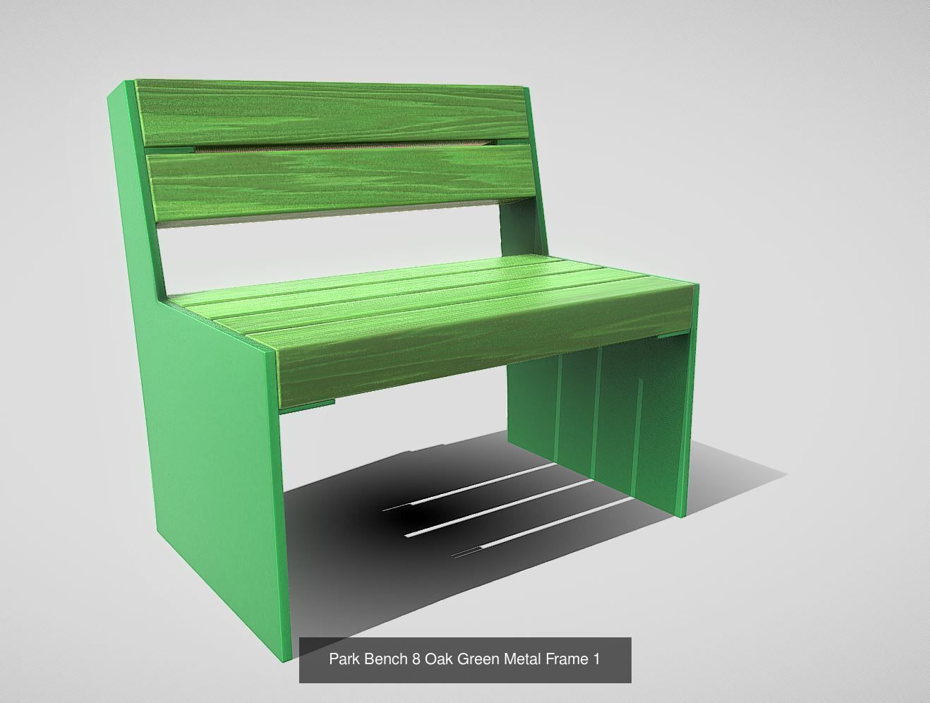 All Type 8 Park Benches 3D Model Collection_8
