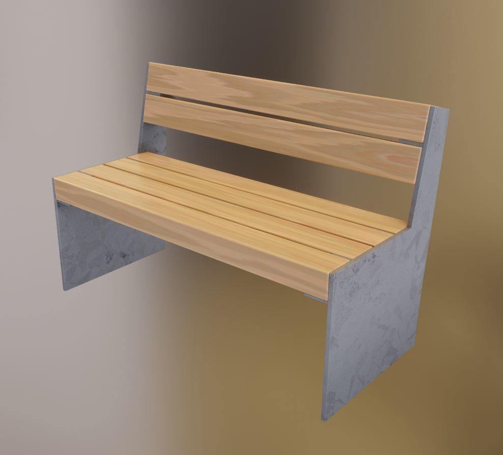 All Type 8 Park Benches 3D Model Collection_107
