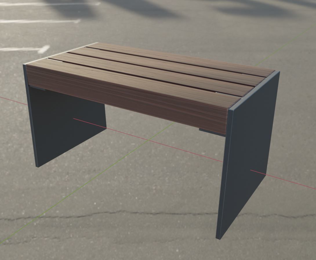 All Type 8 Park Benches 3D Model Collection_16