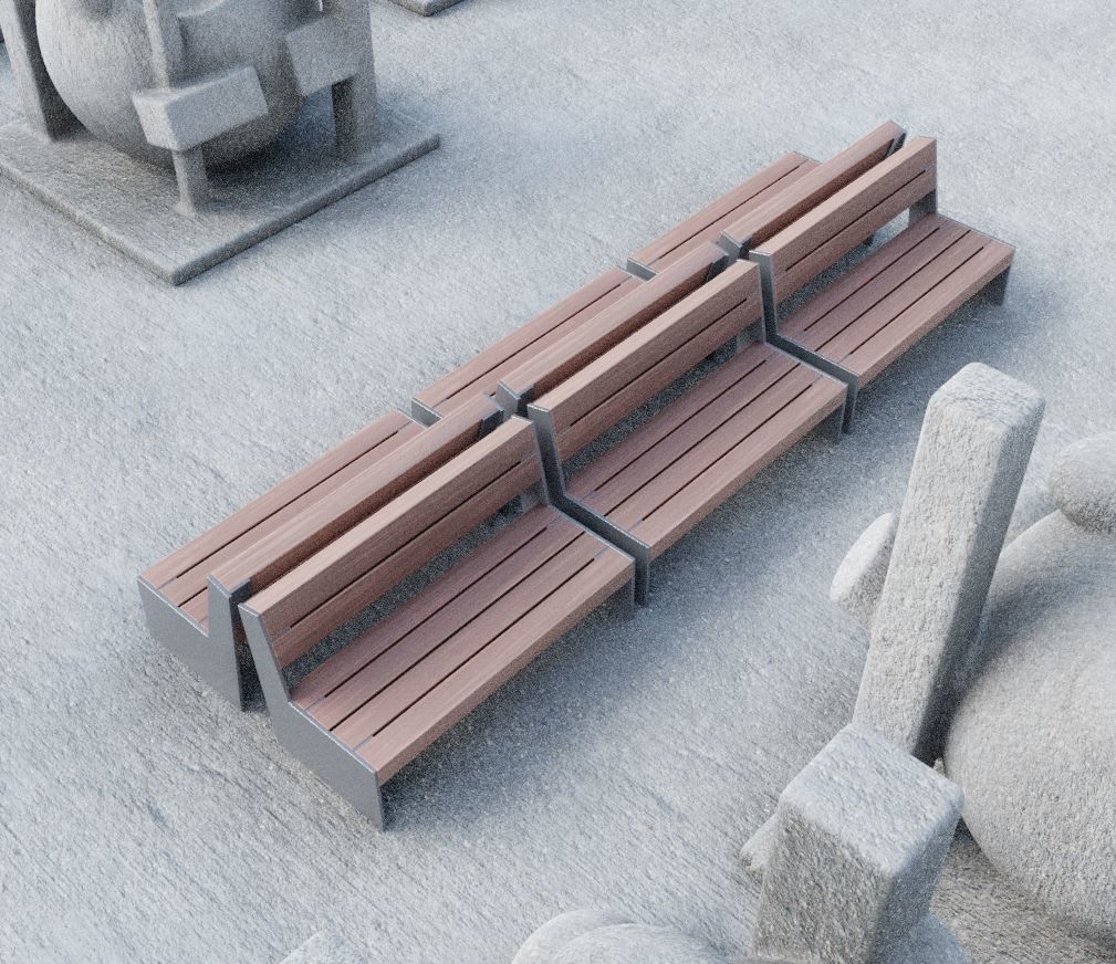 All Type 8 Park Benches 3D Model Collection_56