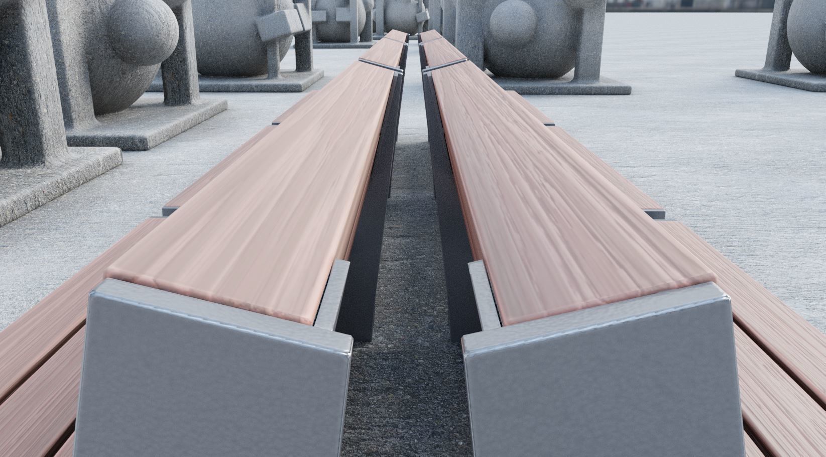 All Type 8 Park Benches 3D Model Collection_61