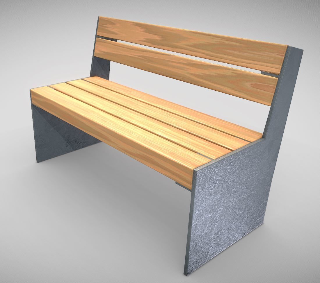 All Type 8 Park Benches 3D Model Collection_109