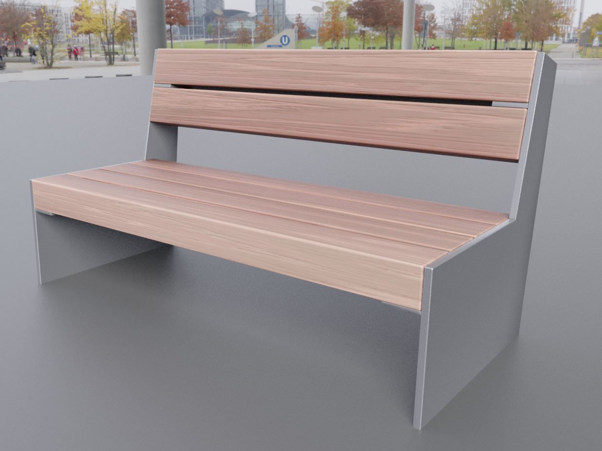 All Type 8 Park Benches 3D Model Collection_49