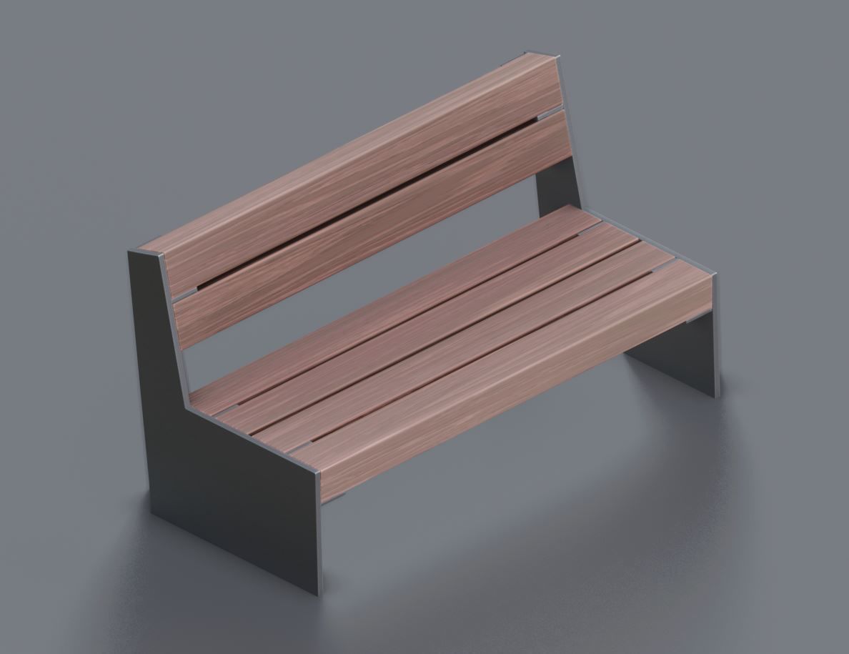 All Type 8 Park Benches 3D Model Collection_39