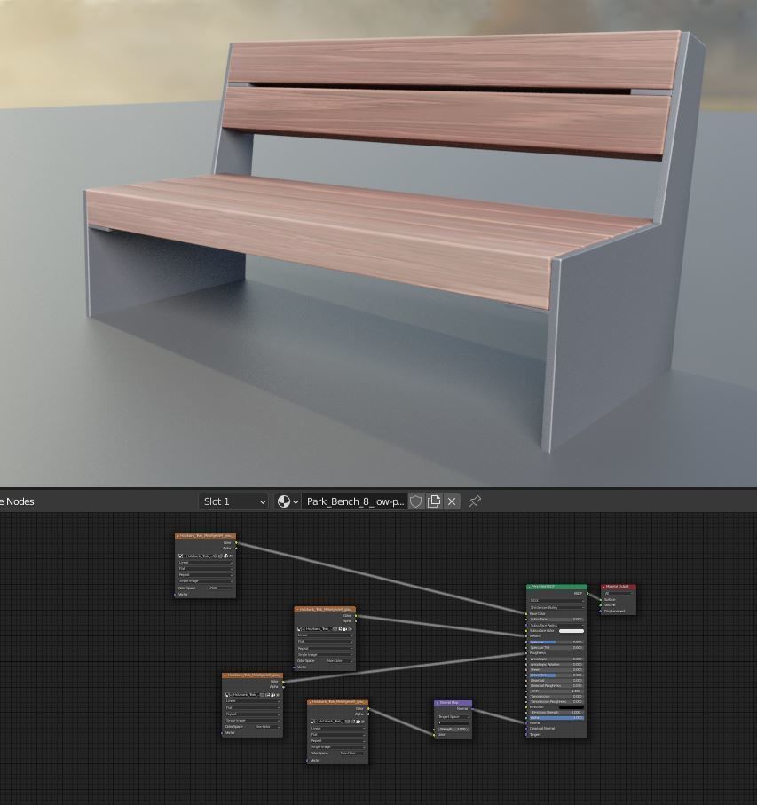 All Type 8 Park Benches 3D Model Collection_47