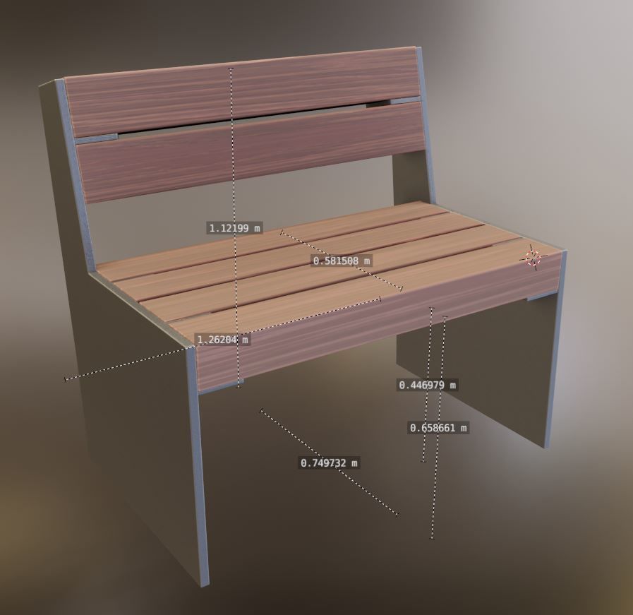 All Type 8 Park Benches 3D Model Collection_112