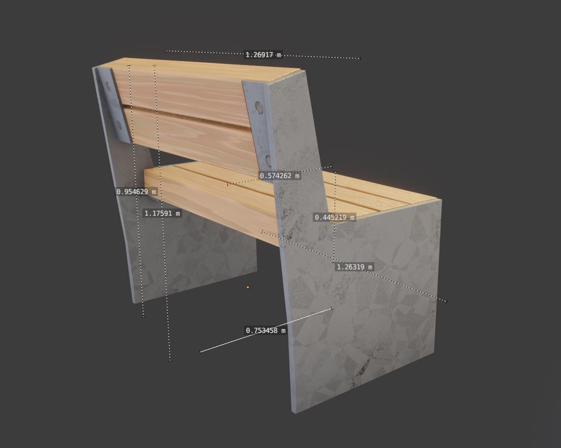 All Type 8 Park Benches 3D Model Collection_97