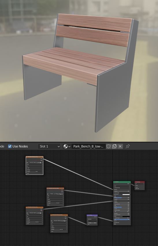 All Type 8 Park Benches 3D Model Collection_116