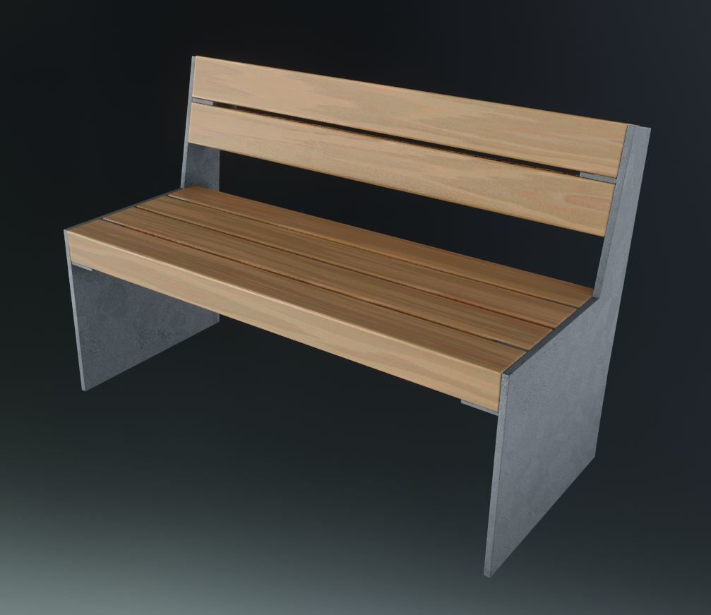 All Type 8 Park Benches 3D Model Collection_103