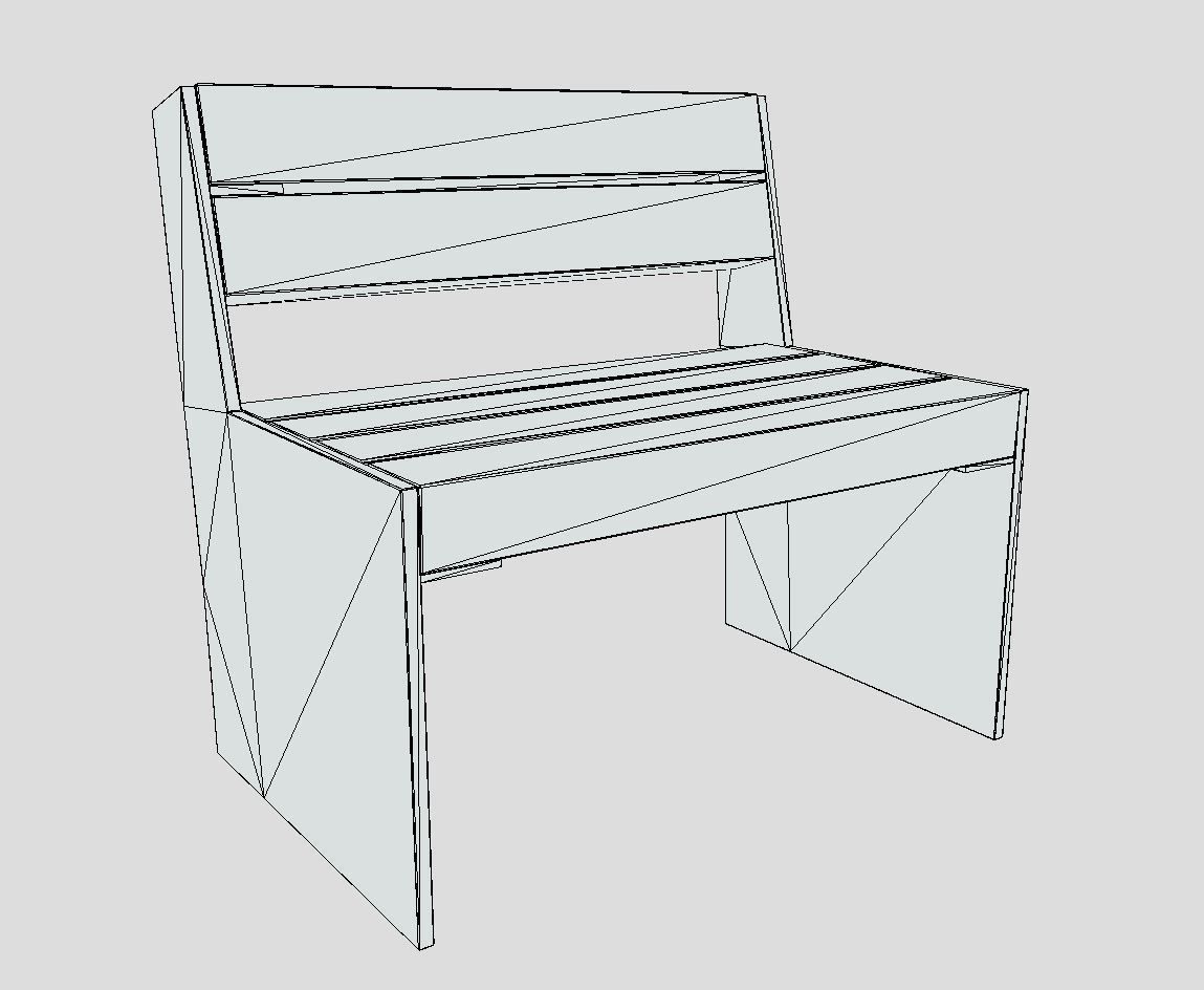 All Type 8 Park Benches 3D Model Collection_167