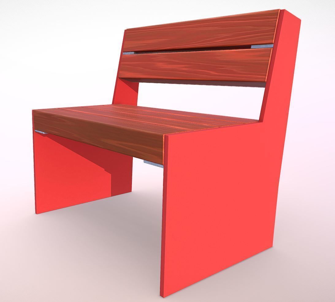 All Type 8 Park Benches 3D Model Collection_77