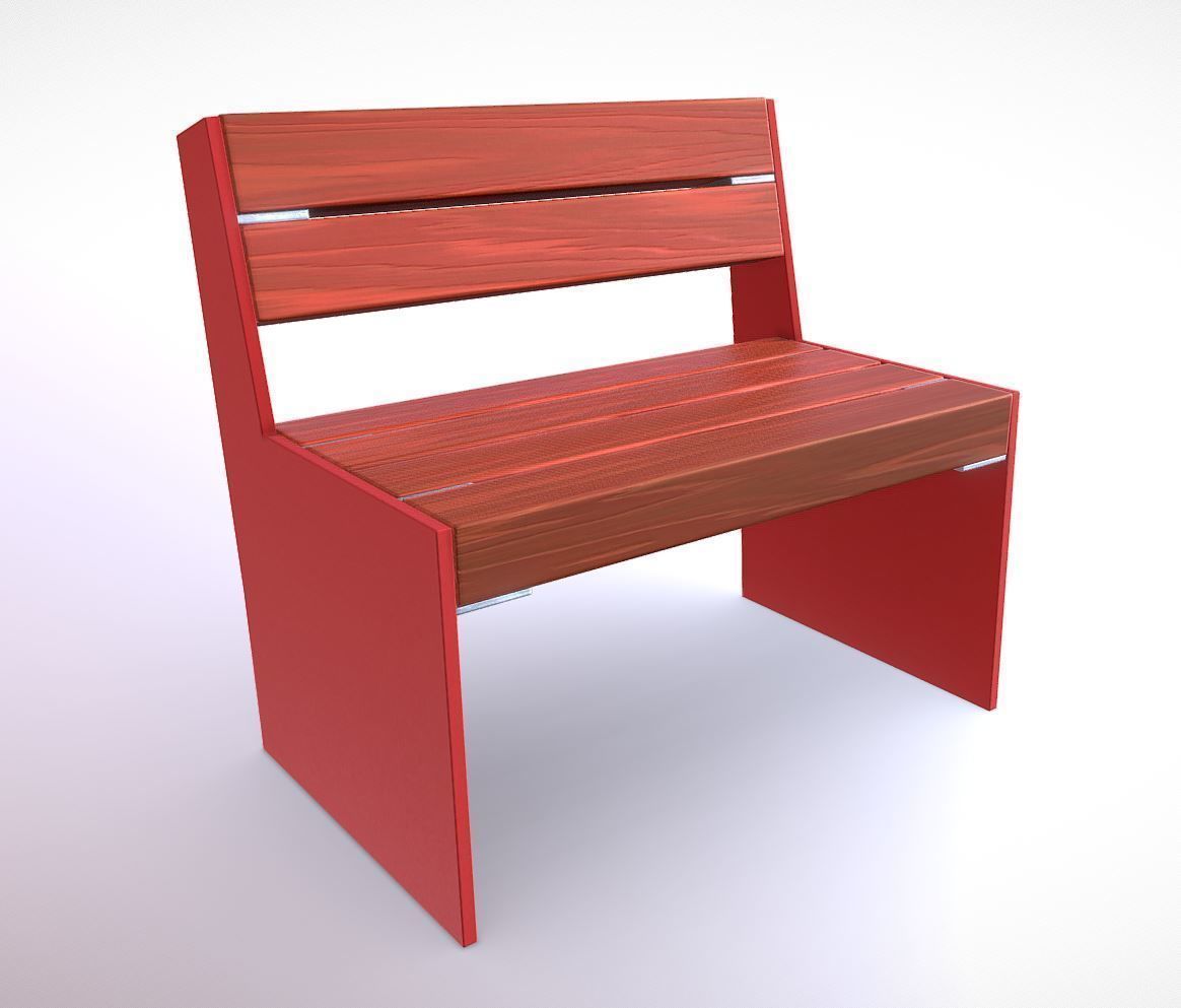 All Type 8 Park Benches 3D Model Collection_87