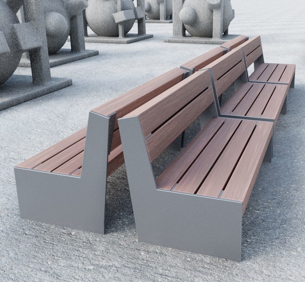All Type 8 Park Benches 3D Model Collection_58