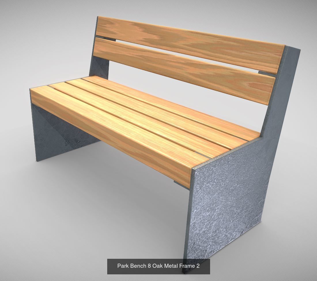 All Type 8 Park Benches 3D Model Collection_12