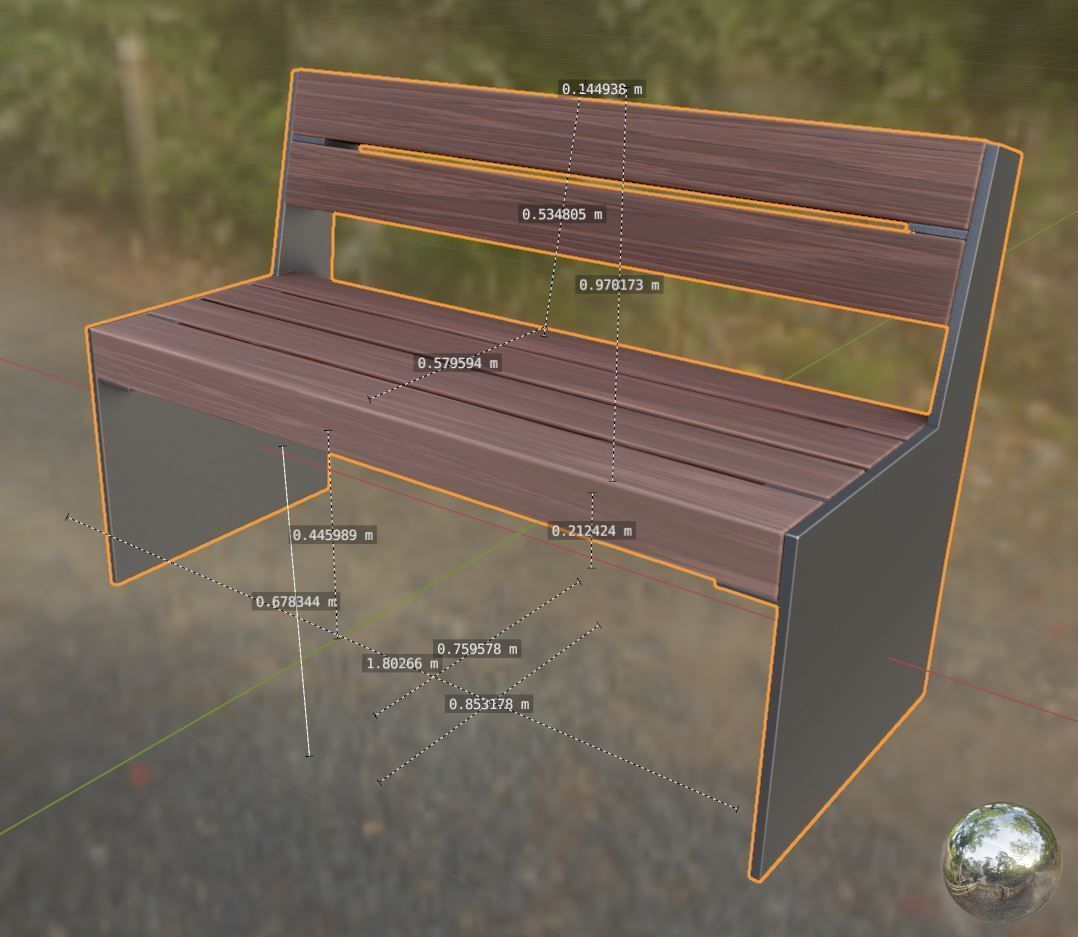All Type 8 Park Benches 3D Model Collection_54