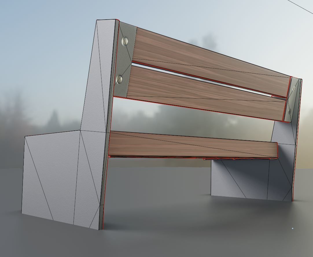 All Type 8 Park Benches 3D Model Collection_43