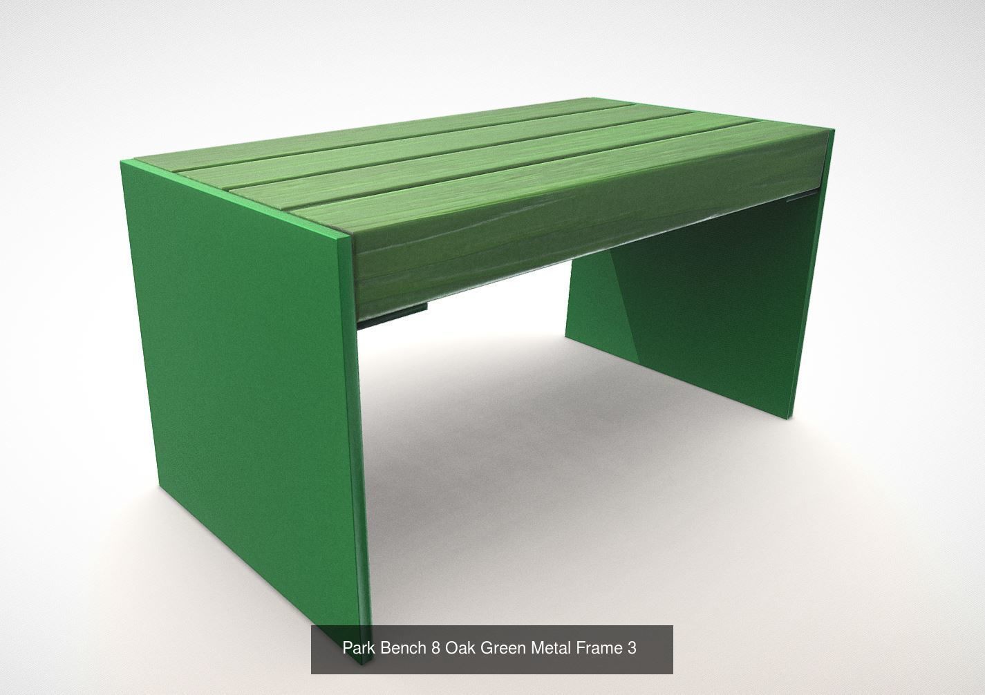 All Type 8 Park Benches 3D Model Collection_10