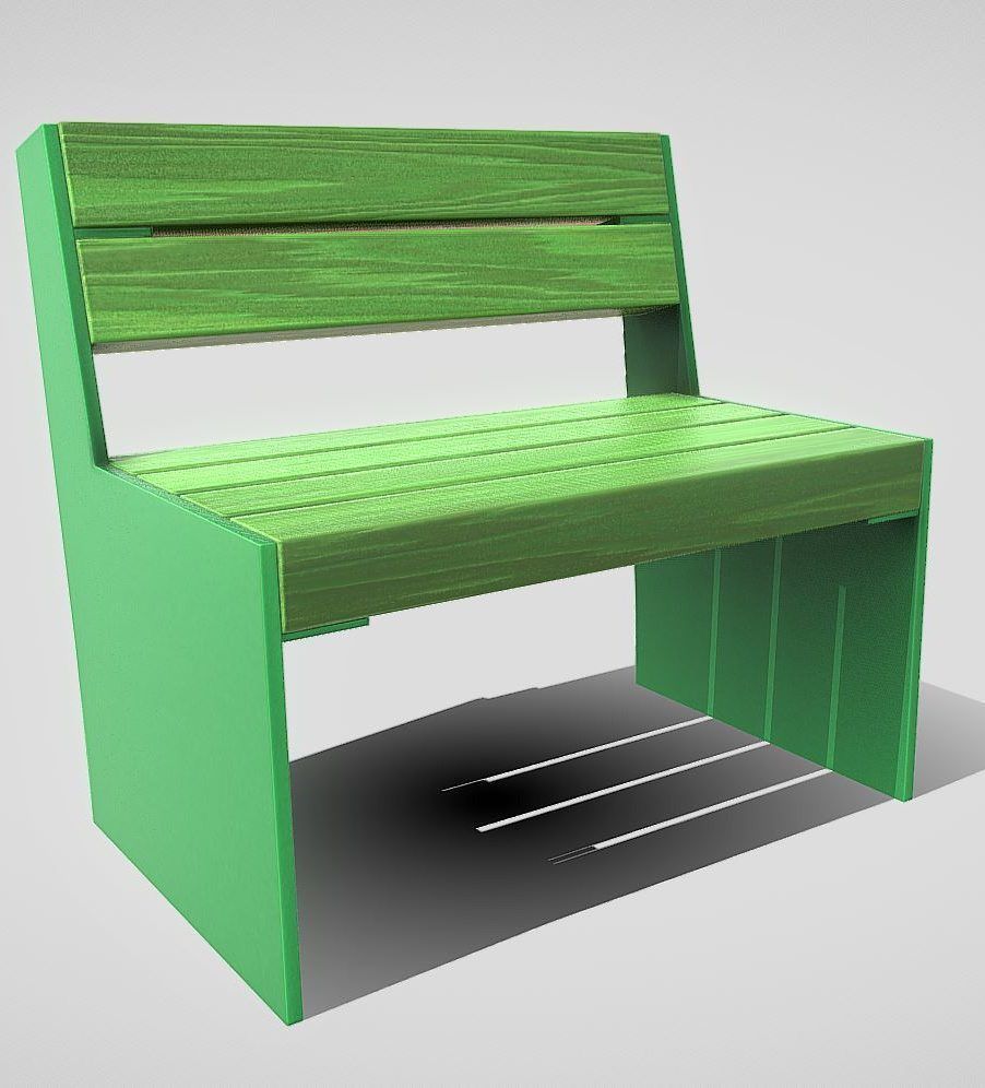All Type 8 Park Benches 3D Model Collection_165