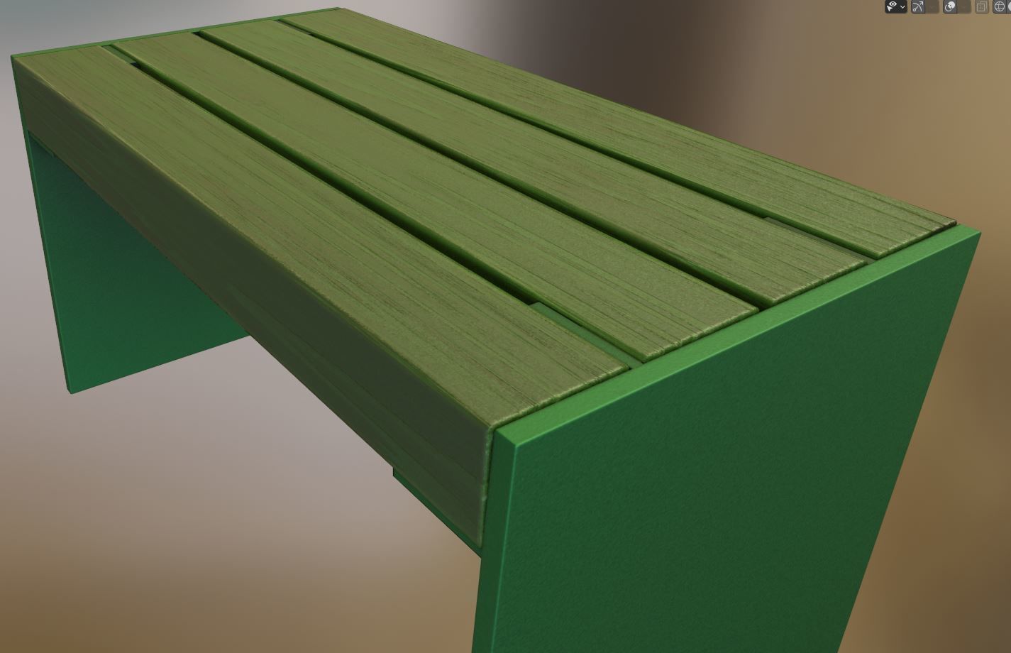 All Type 8 Park Benches 3D Model Collection_154