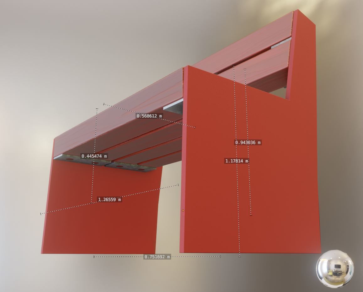 All Type 8 Park Benches 3D Model Collection_79