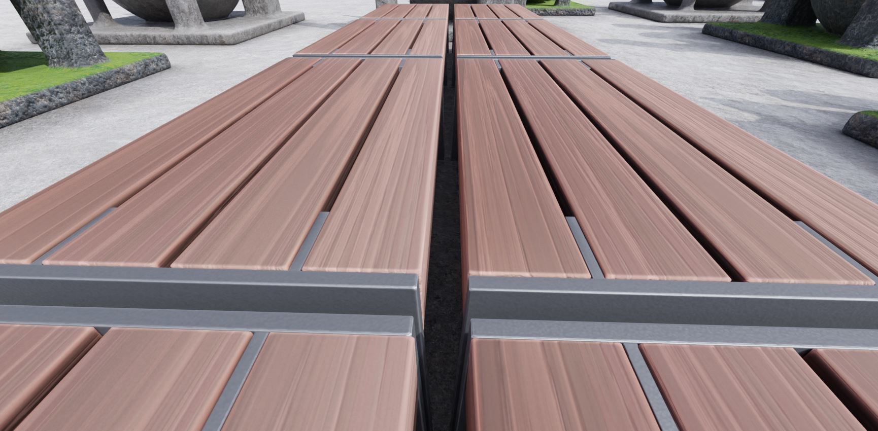 All Type 8 Park Benches 3D Model Collection_21