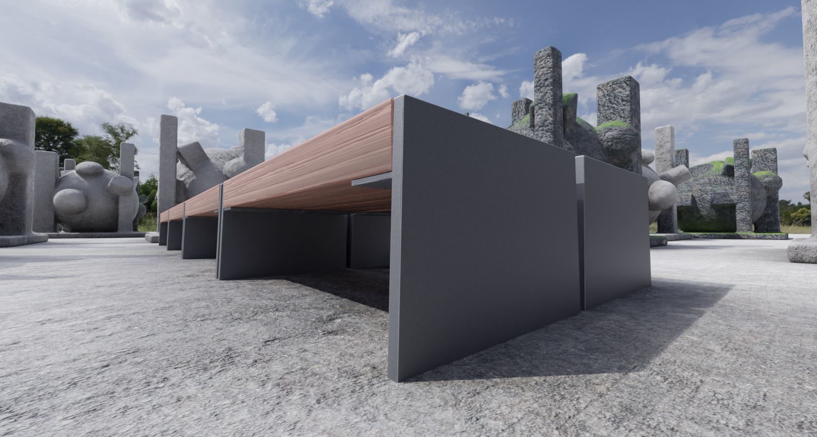 All Type 8 Park Benches 3D Model Collection_35