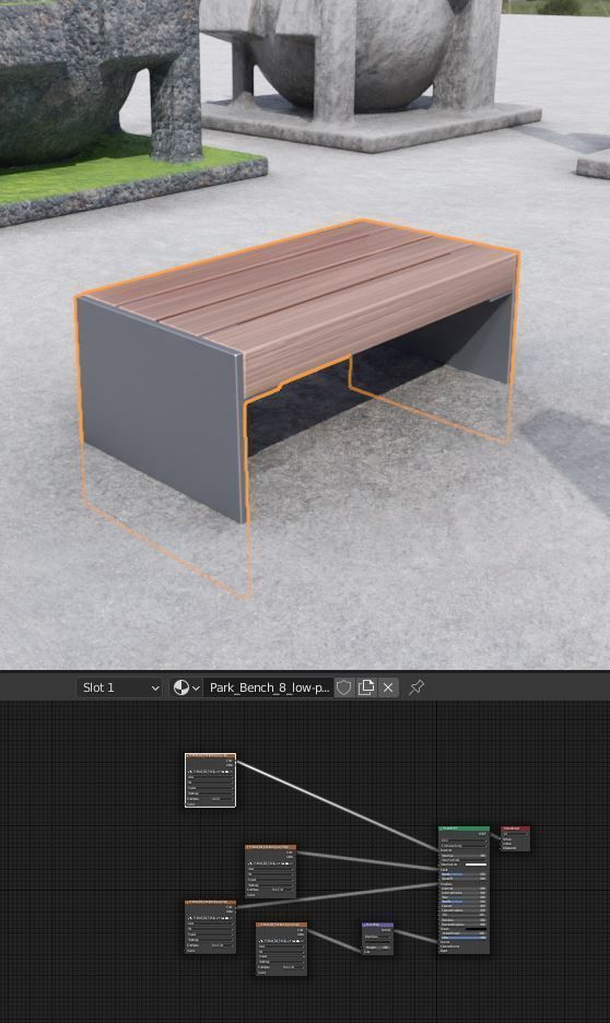 All Type 8 Park Benches 3D Model Collection_17