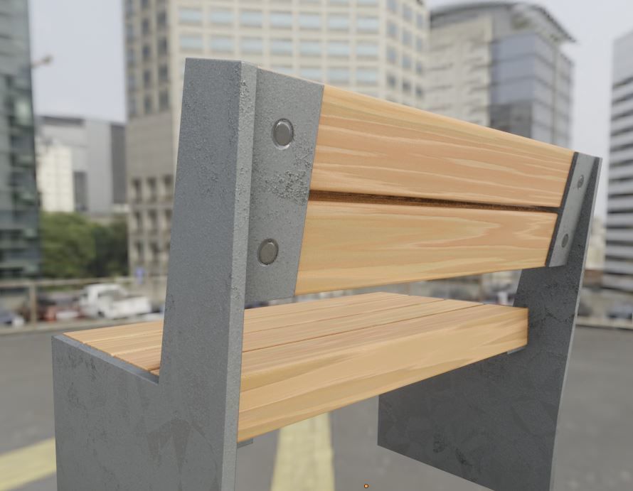 All Type 8 Park Benches 3D Model Collection_90