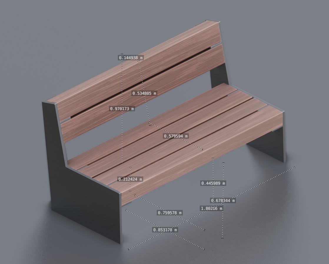 All Type 8 Park Benches 3D Model Collection_45