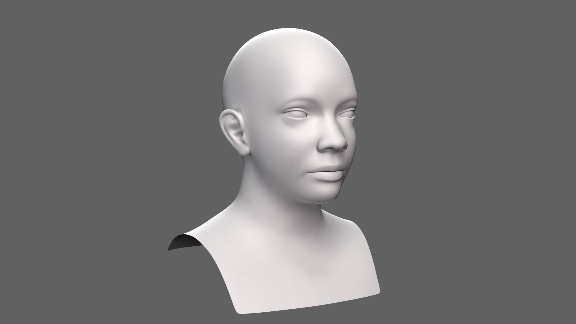 Head boy child 3D model_4