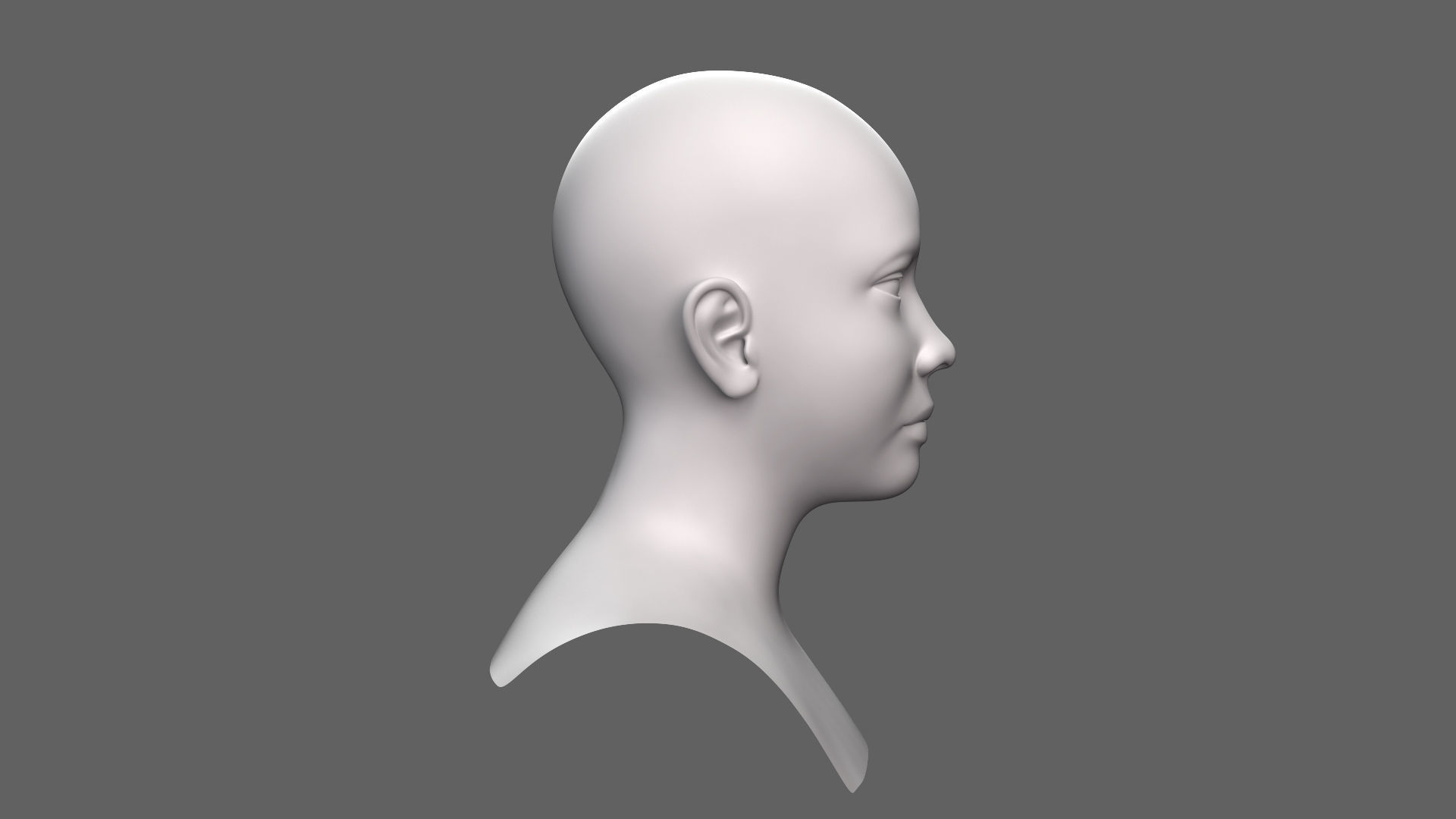 Head boy child 3D model_3