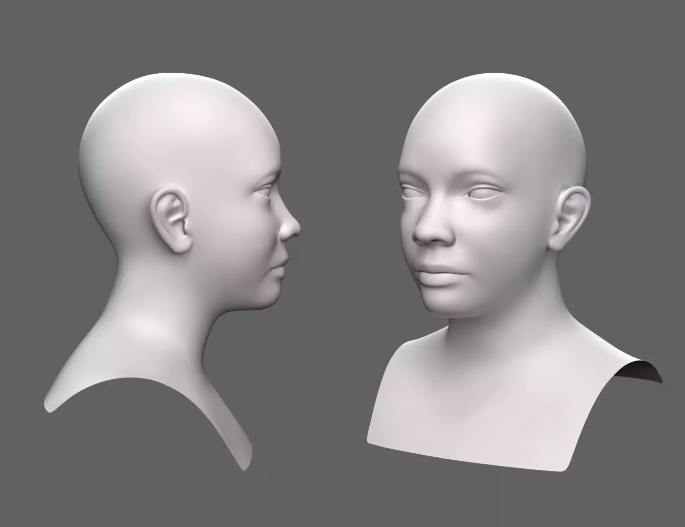Head boy child 3D model_0