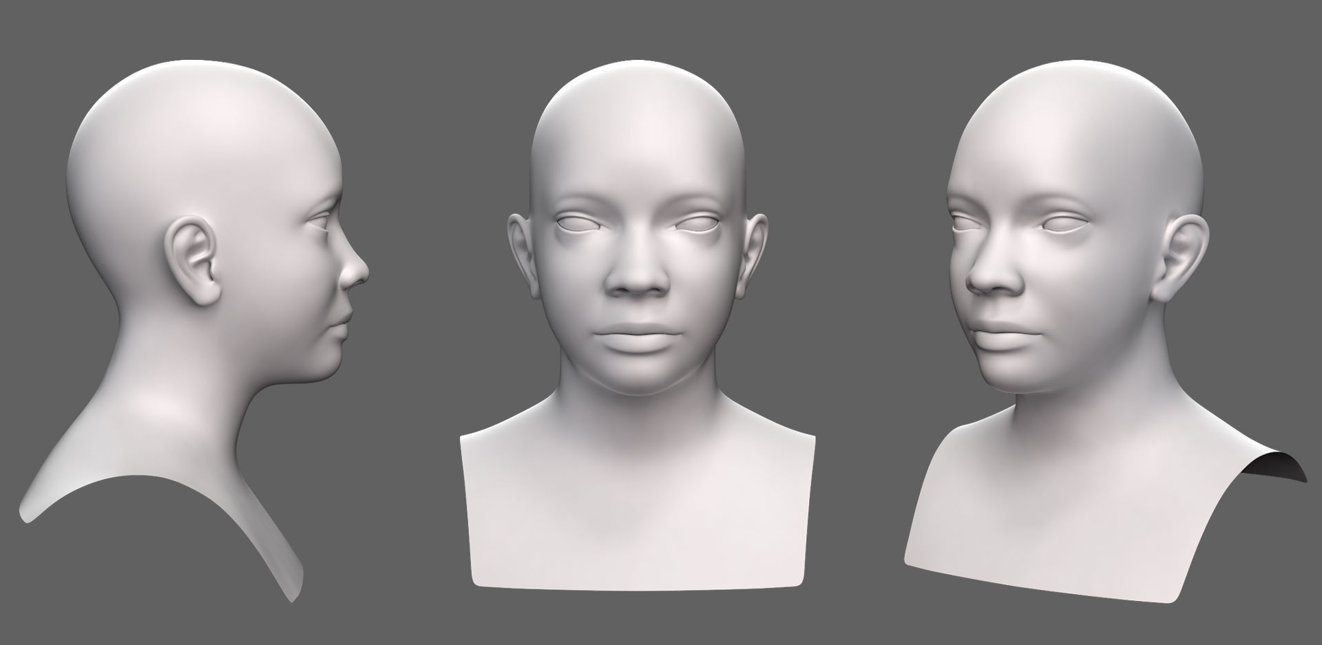 Head boy child 3D model_1