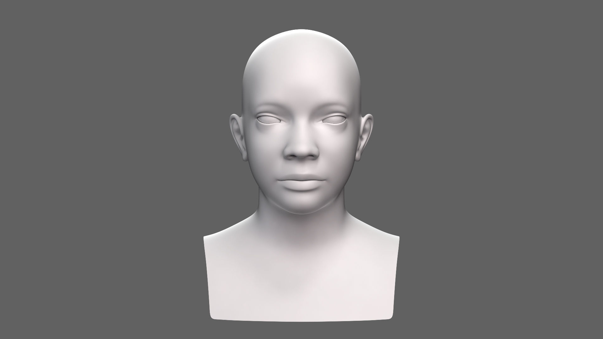 Head boy child 3D model_2