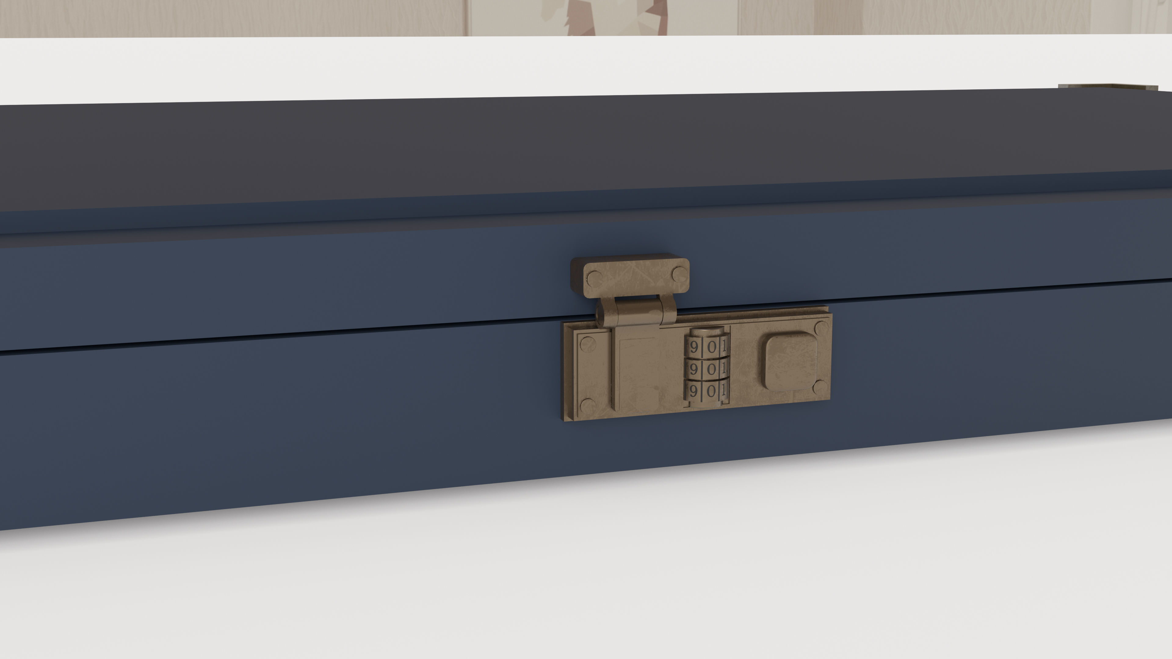 Military Weapon Case Dark Blue Leopard Color Low-poly 3D model_2