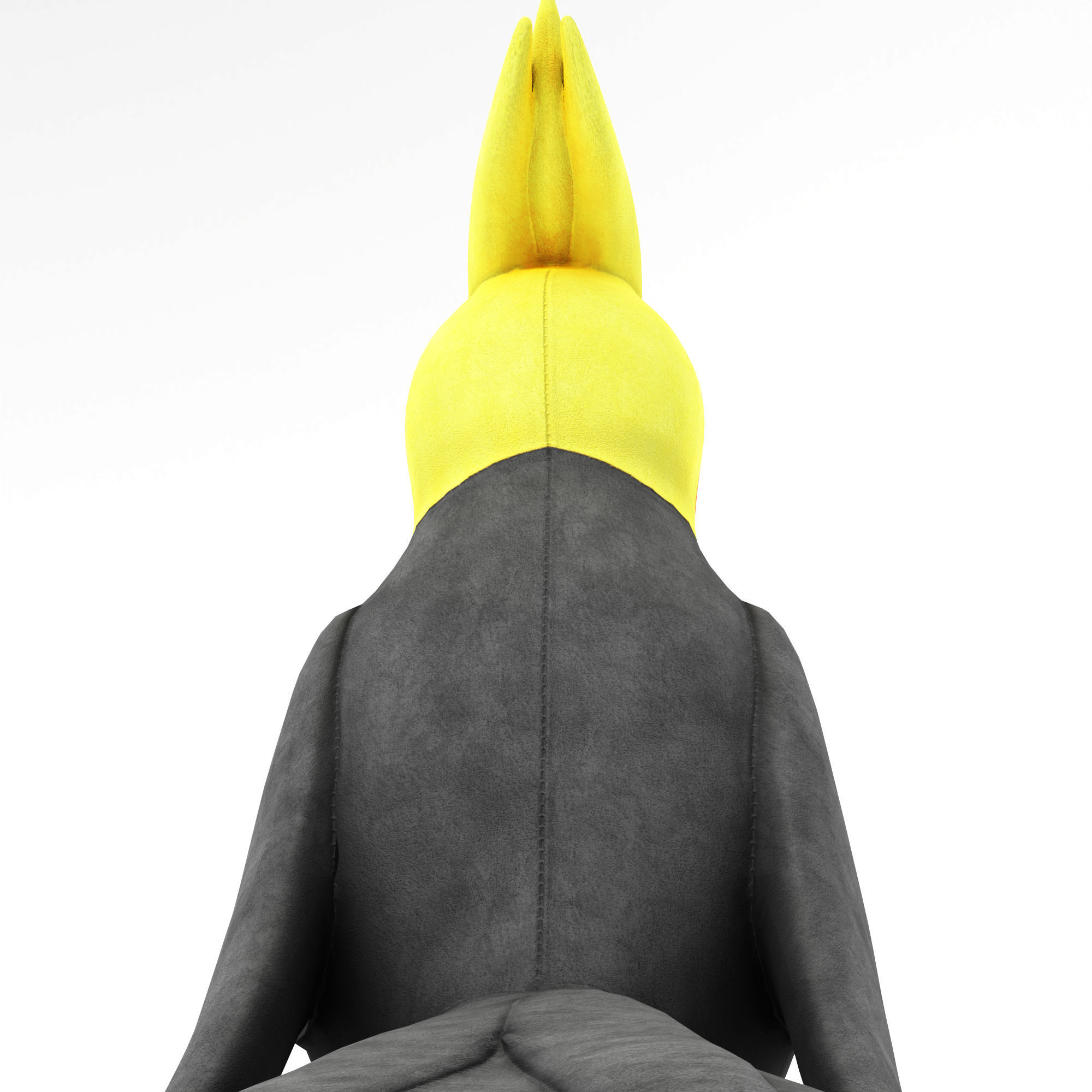 Toy cockatiel parrot Low-poly 3D model_4