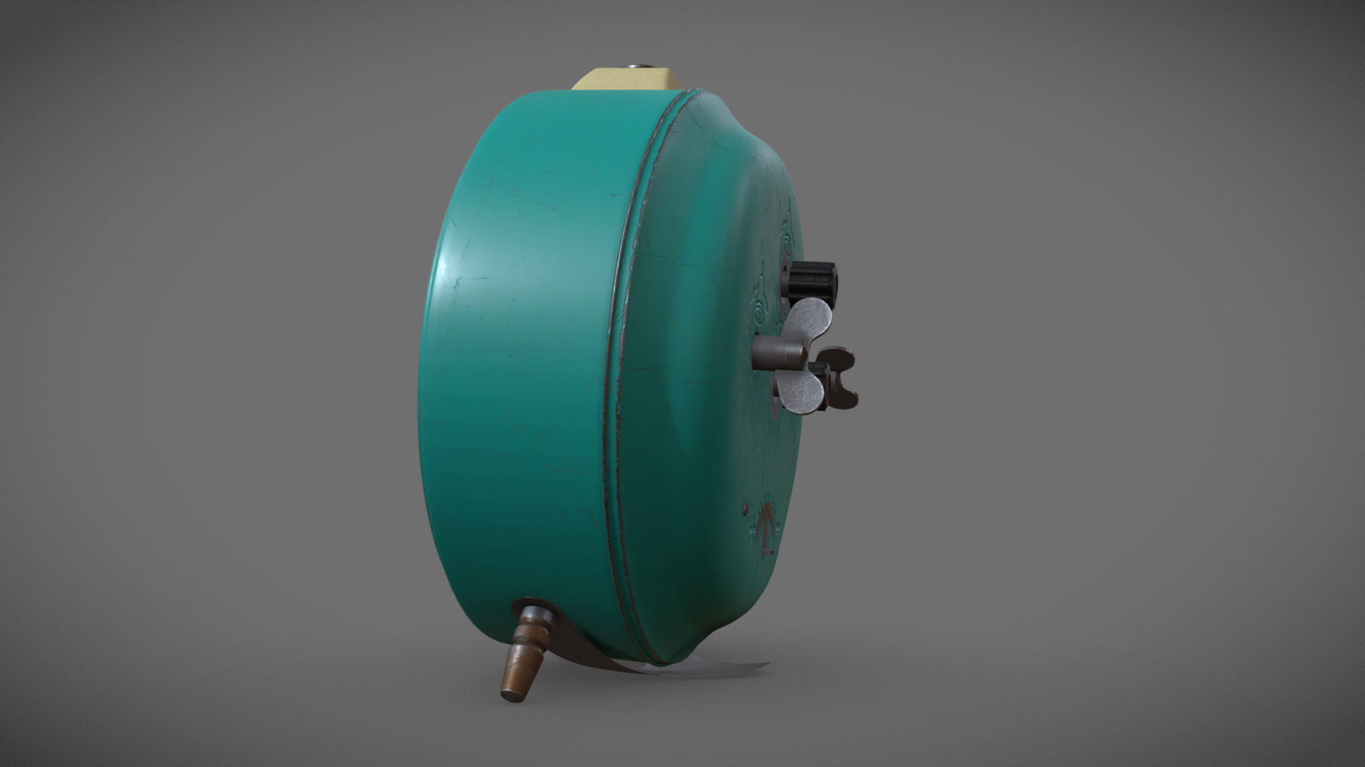 Alarm Clock Jantar 4 Jewels Retro USSR clock 3D model_6