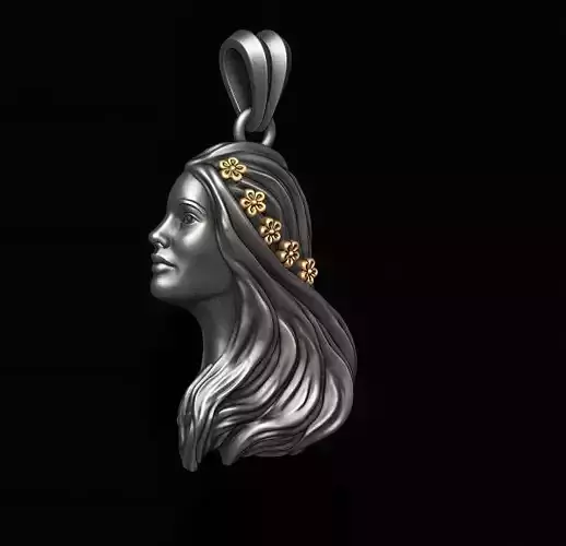 Girl queen pendant