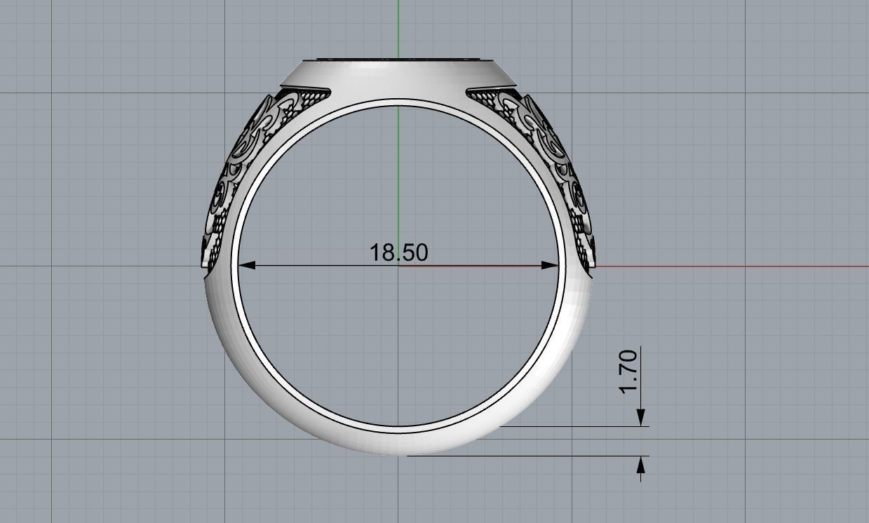 Mens ring with a pattern 3D print model_6