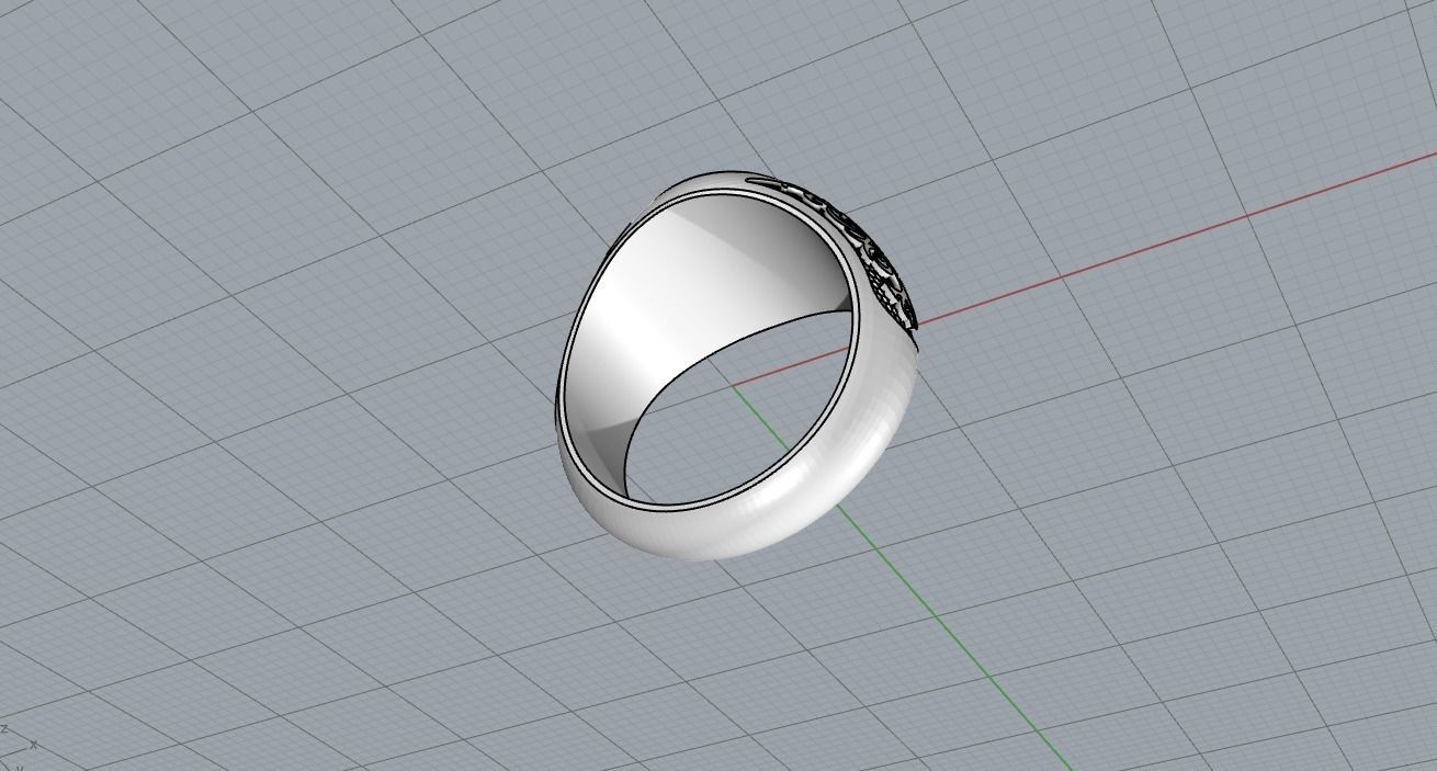Mens ring with a pattern 3D print model_9