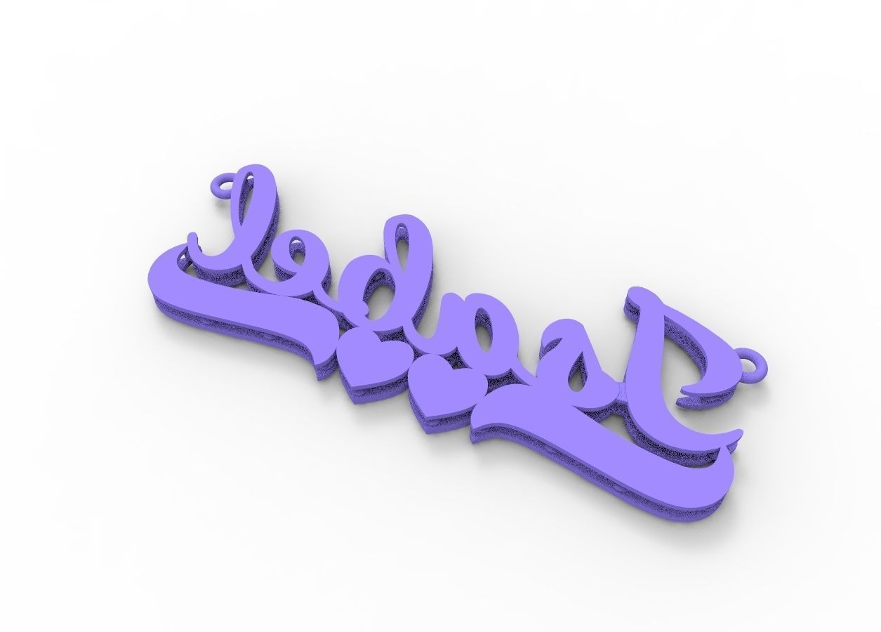 Isabel name plate 3D print model_7