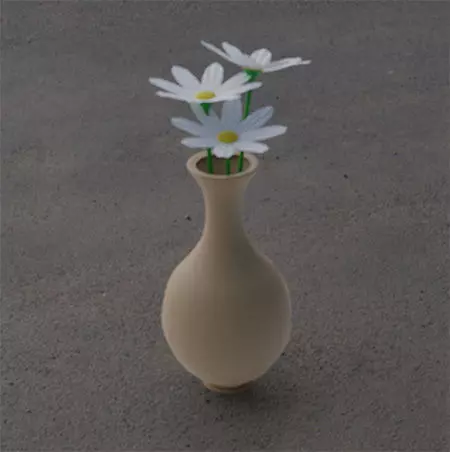 Vase and flowers Free 3D model