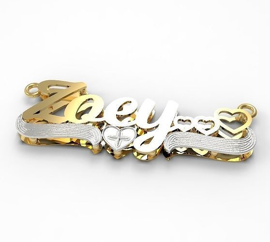 Zoey name plate 3D print model