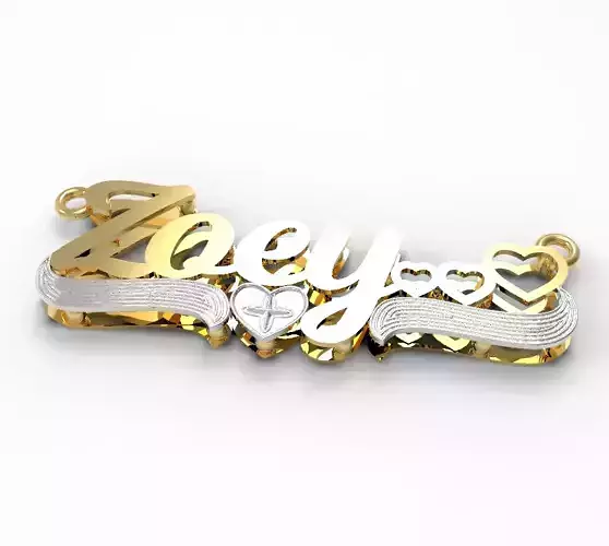 Zoey name plate 3D print model