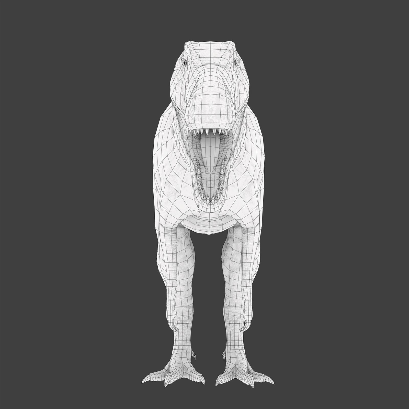 T-Rex Low-poly 3D model_7
