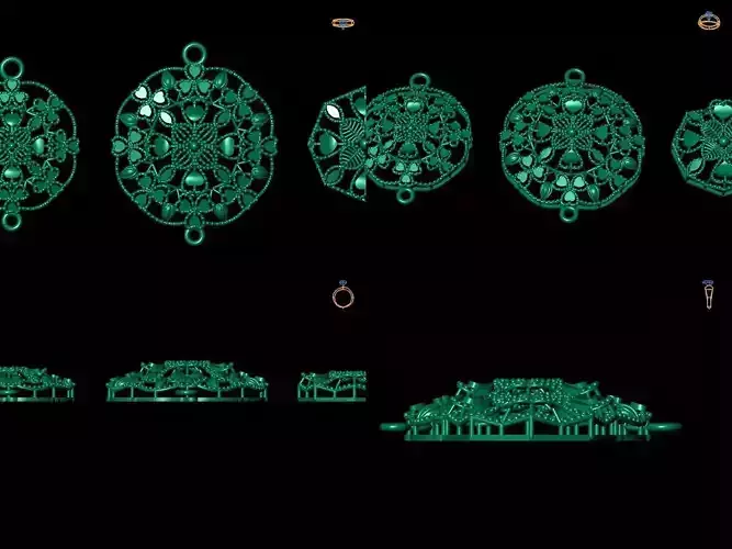 Pendant Set 4 of ornaments