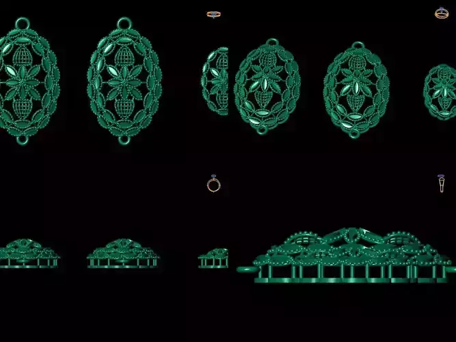 Pendant Set 5 of ornaments