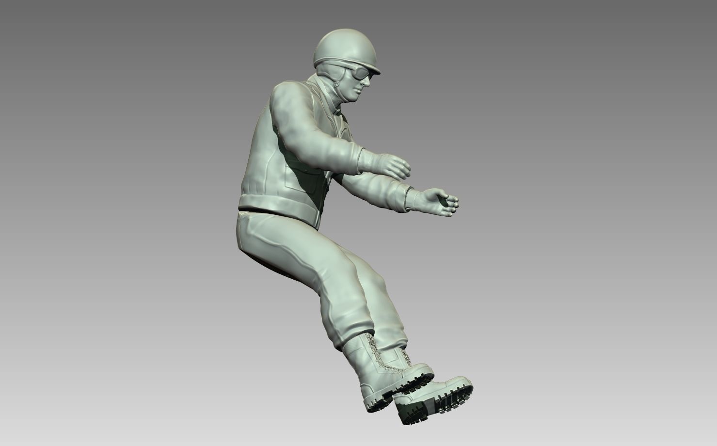 Car Driver Vintage 1950 3D print model_18